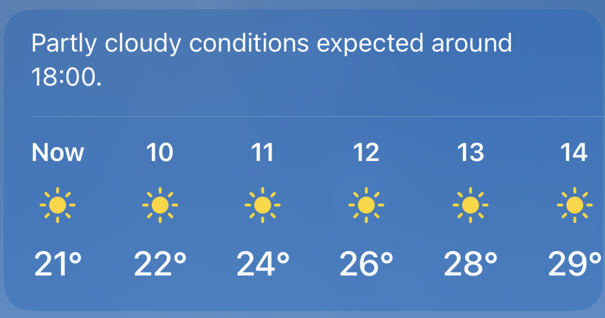 Going to be hot today!