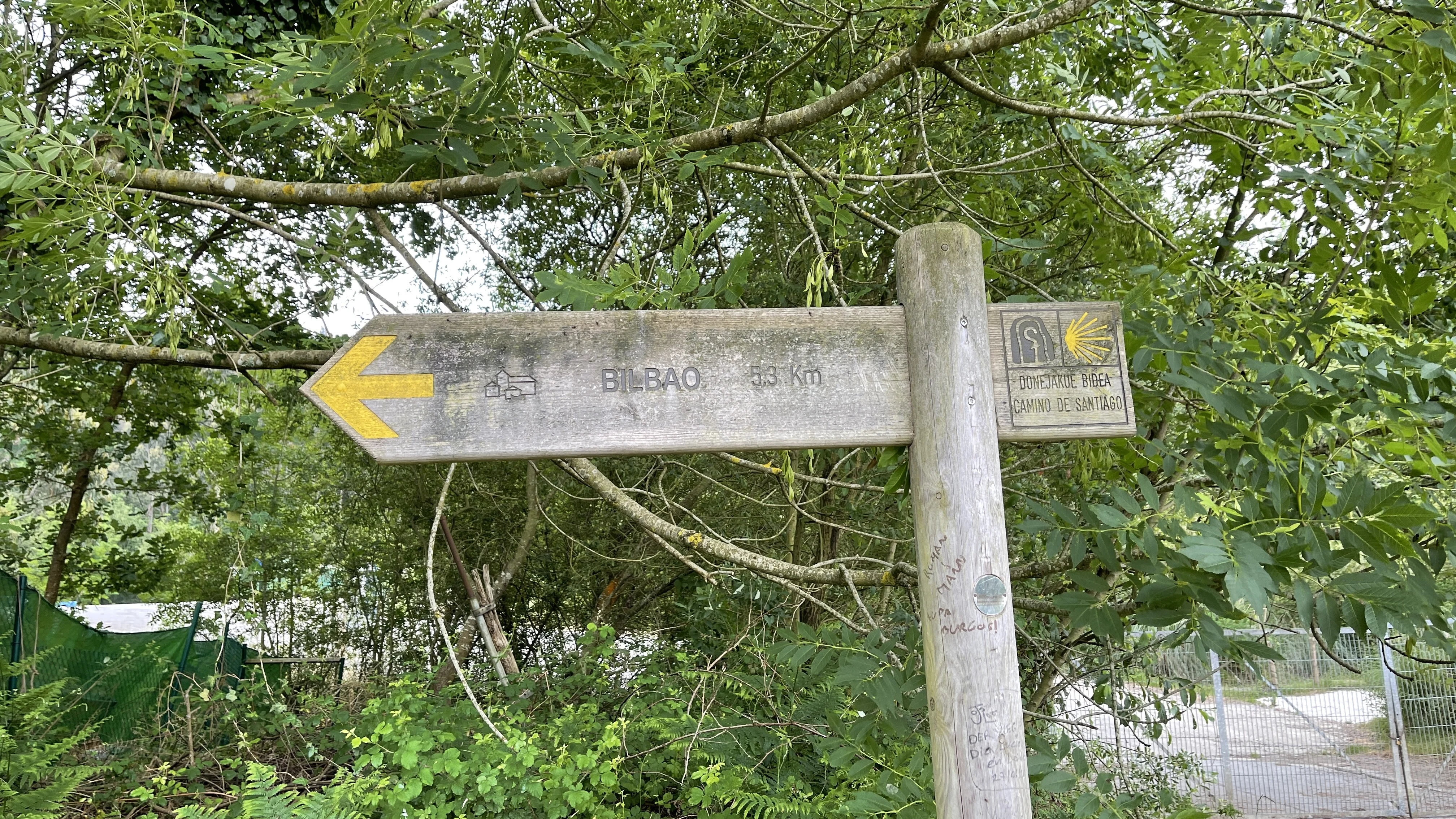 Last Push to Bilbao sign