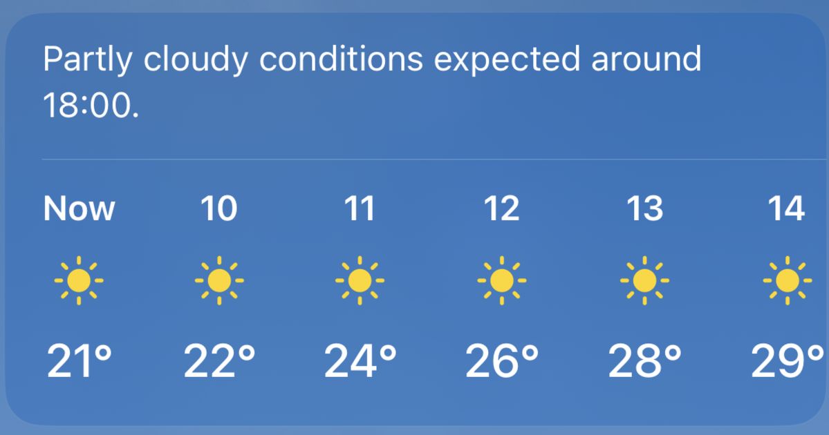 Going to be hot today!