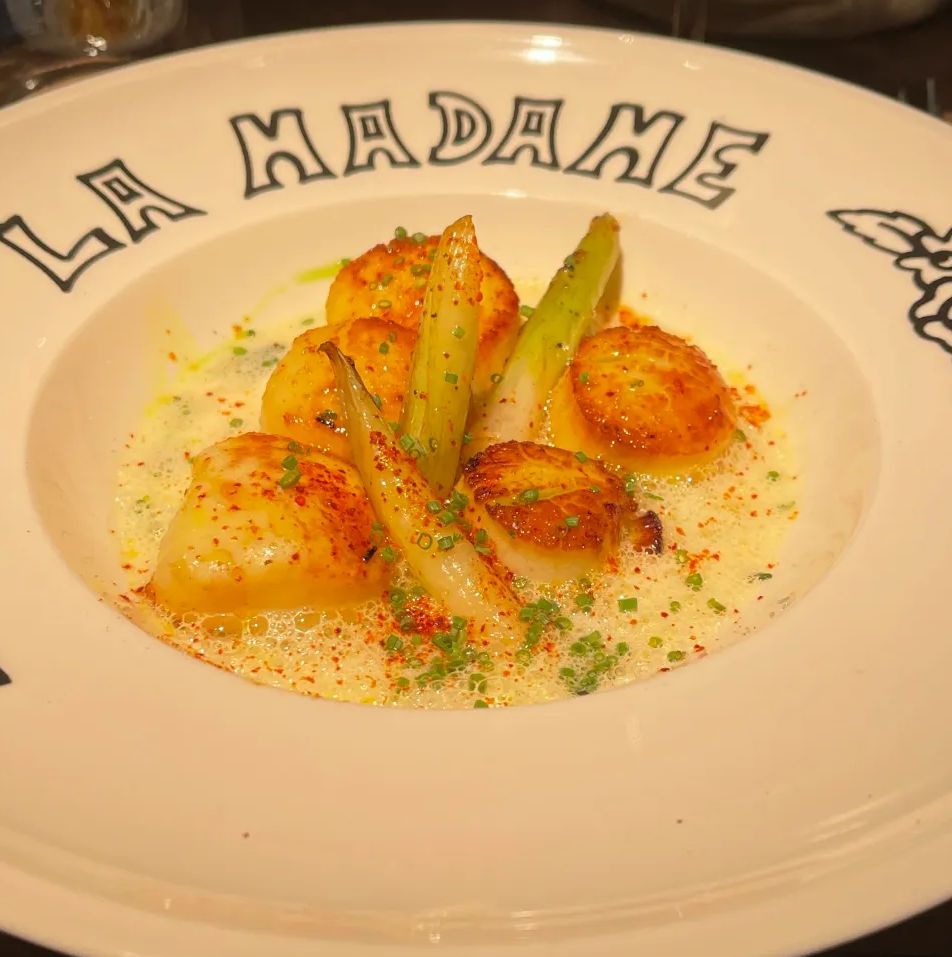 Grilled scallops for mains. Yum! Grilled scallops for mains. Yum!